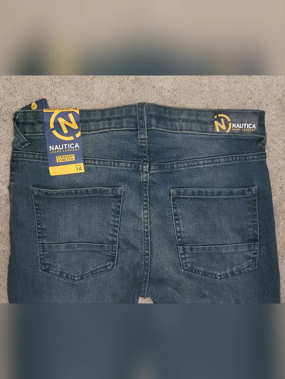 Nautica STRAIGHT STRETCH JEANS, YOUTH SIZE 14, NWT